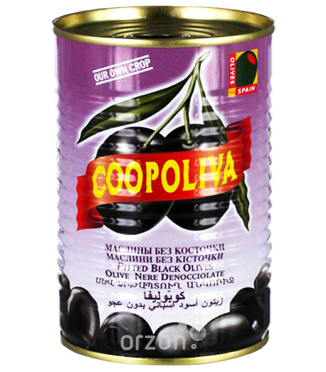 Маслины "Coopoliva" маринованные без косточки ж/б 4300 (2000) гр