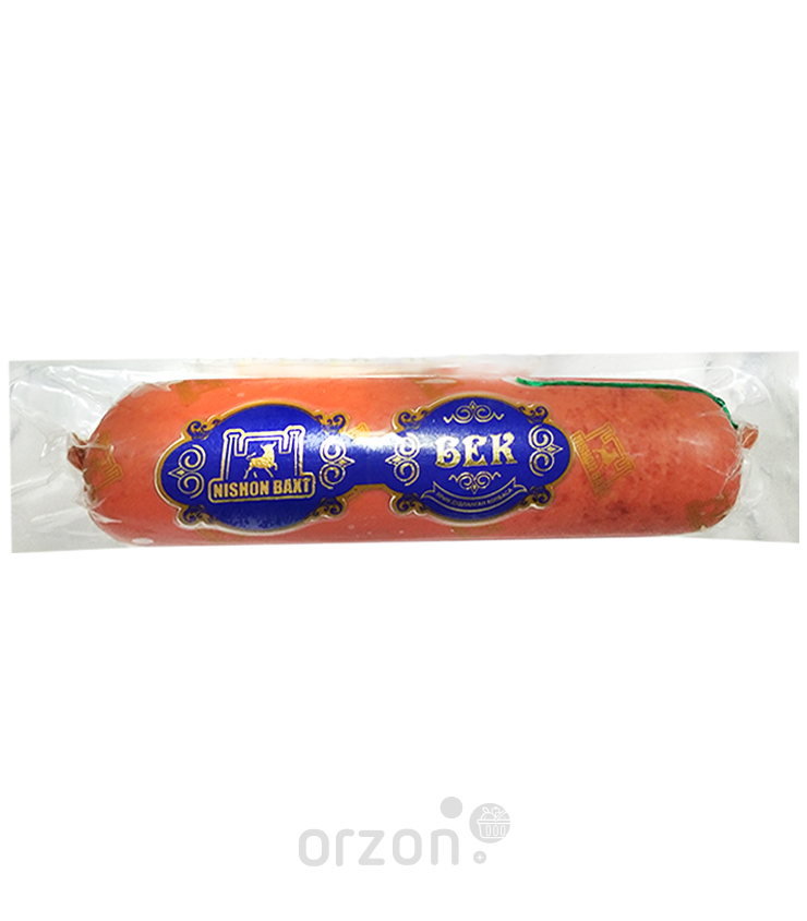 Колбаса полукопченая "Nishon Baxt" Бек 1/c вакуум 1 шт от интернет магазина Orzon.uz