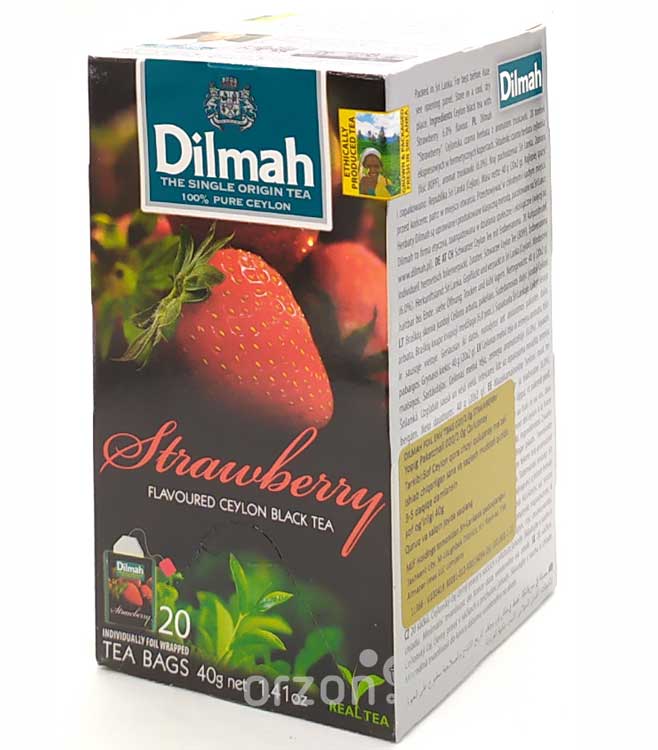 Чай черный "Dilmah" HORECA Клубника 20 пак. от интернет магазина орзон