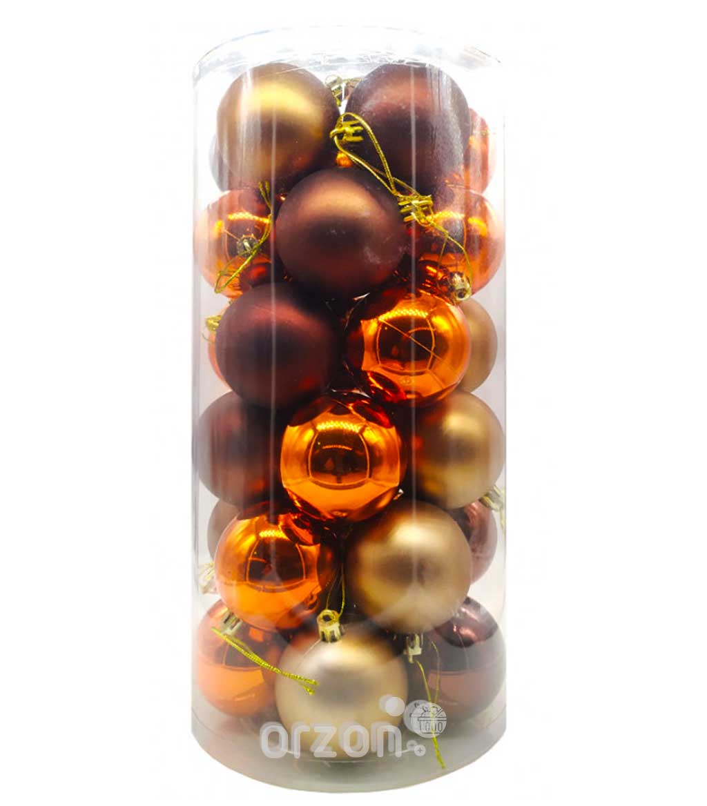 Игрушки на Ёлку (коричневые (2) мал. размер 30 игрушек от интернет магазина Orzon.uz