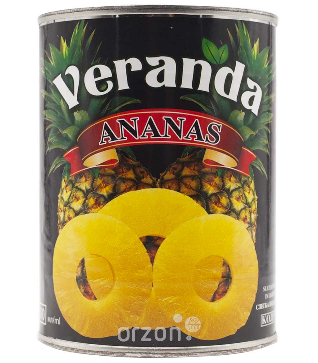 Ананасы "Veranda" кольца (в упаковке 24 шт) 580 гр  от интернет магазина Orzon.uz