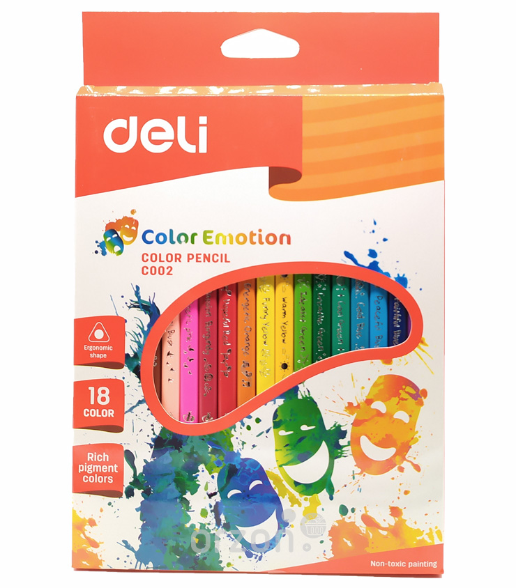 Карандаши цветные "Deli" Color Emotion (EC00210) 18 шт
