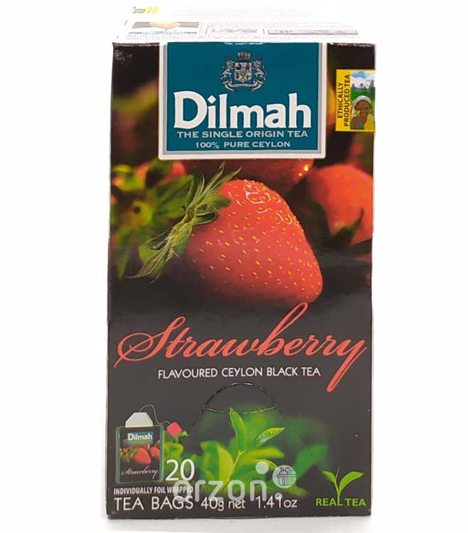 Чай черный "Dilmah" HORECA Клубника 20 пак. от интернет магазина орзон