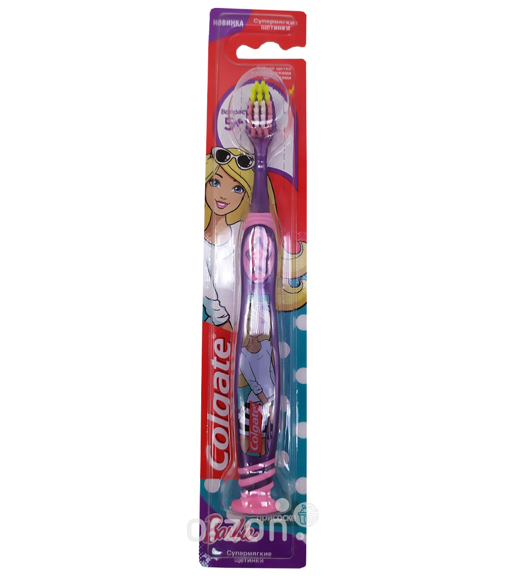 Детская зубная щетка "COLGATE" Barbie/Batman (Супермягкая) 1dona от интернет магазина Orzon.uz