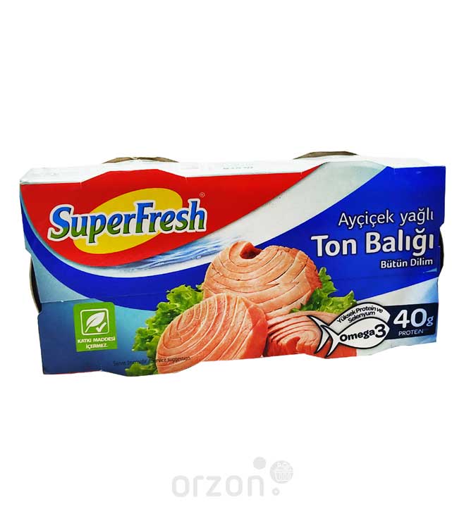 Тунец "Super Fresh" в растительном масле ж/б 2х150 гр  от интернет магазина Orzon.uz