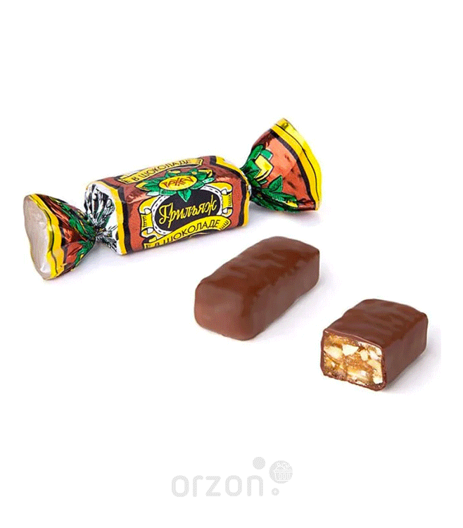 Конфеты "Рахат" Грильяж в шоколаде (развес) кг