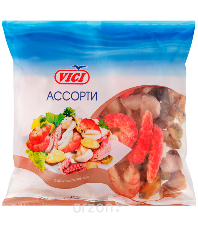 Ассорти из морепродуктов "Vici" мороженые и варено-мороженые 400 гр