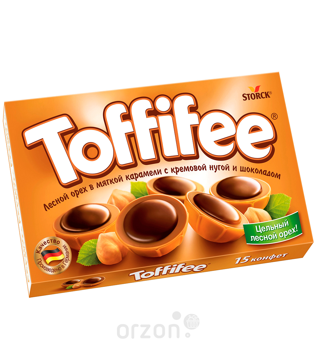 Конфеты "Toffifee" с Лесными орехами с кремовой нугой 125 гр от интернет магазина орзон
