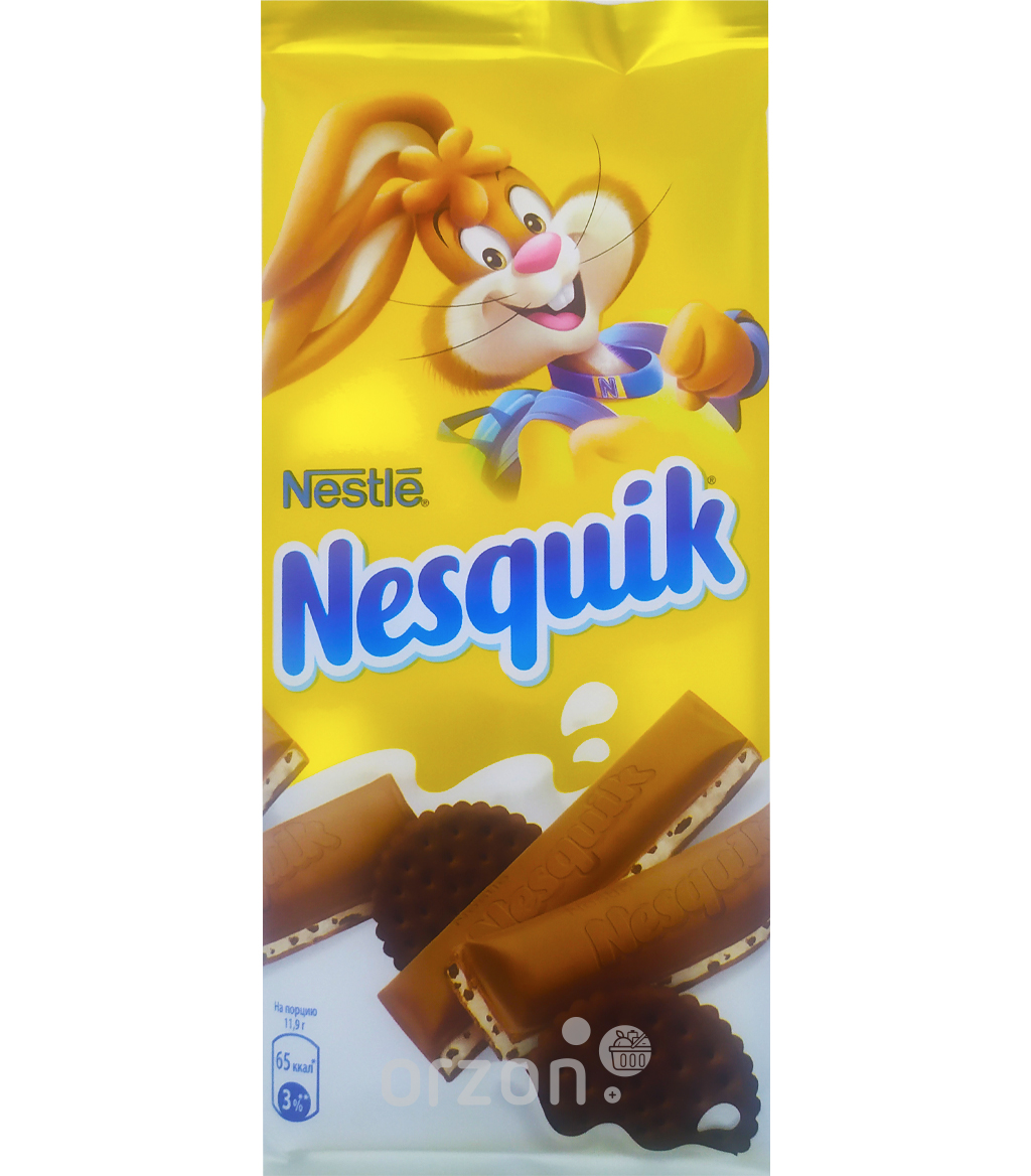 Шоколад плиточный "Nesquik" с Молочной начинкой и Какао печенье 95 гр от интернет магазина орзон