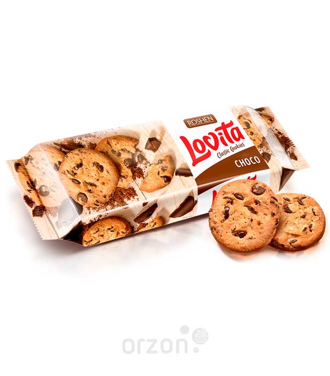 Печенье сдобное "Roshen" Lovita с шоколадной крошкой 150 гр от интернет магазина орзон