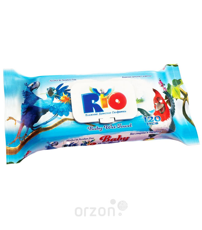 Детские влажные салфетки "RIO" Premium 120 шт