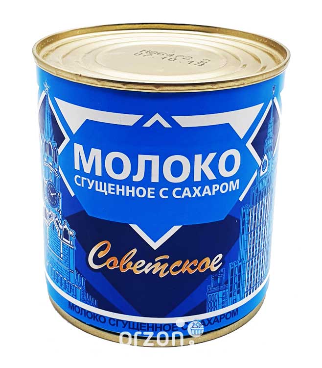 Сгущеное молоко "Советское" с сахаром 0,2% ж/б 380 гр в Самарканде ,Сгущеное молоко "Советское" с сахаром 0,2% ж/б 380 гр с доставкой на дом | Orzon.uz