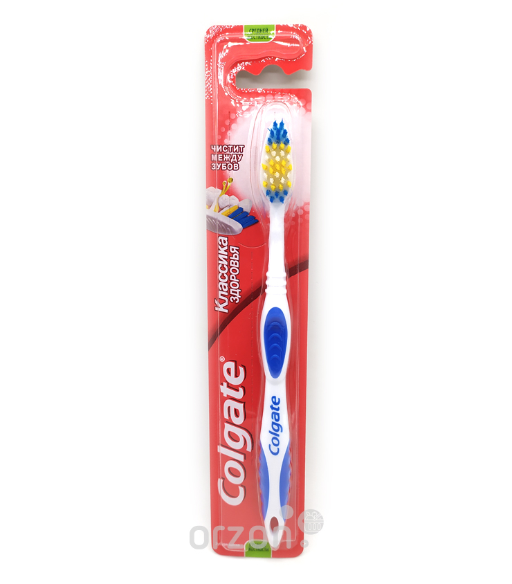 Зубная щетка "COLGATE" Классика здоровья (Средняя жёсткость) 1dona от интернет магазина Orzon.uz