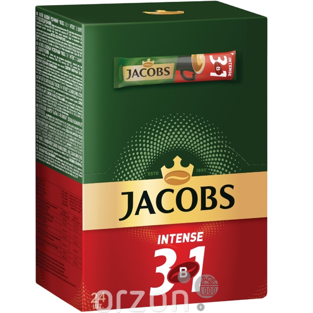 Кофе "Jacobs" 3в1 Intense (12 гр х 24 шт) 1 уп