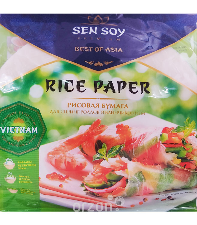 Рисовая бумага "Sen Soy" для Спринг роллов и блинчиков Нем 100 гр
