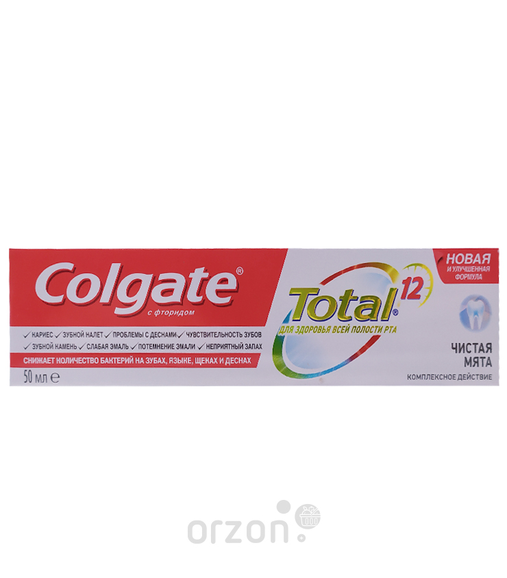 Зубная паста "COLGATE" Total Чистая мята 50 мл от интернет магазина Orzon.uz