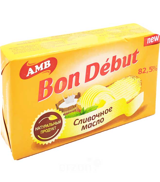 Масло сливочное "Bon Debut" 82,5% 200 гр в Самарканде ,Масло сливочное "Bon Debut" 82,5% 200 гр с доставкой на дом | Orzon.uz