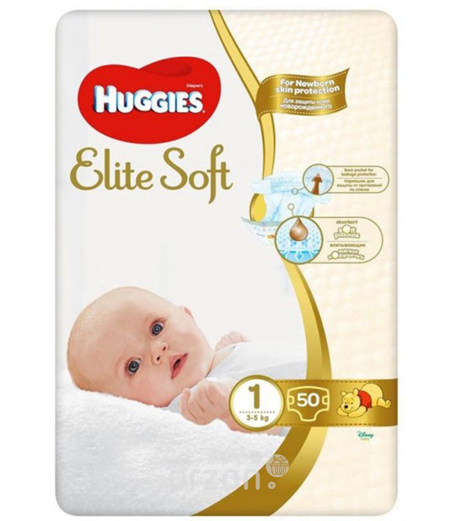 Подгузники "Huggies" Elite Soft 1 (3-5 кг) 50 шт