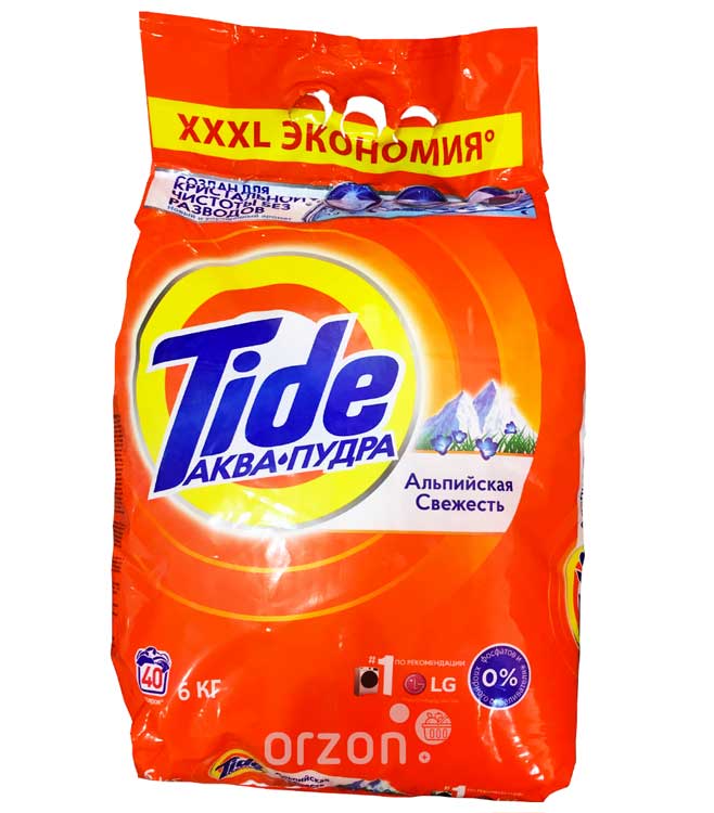 Стиральный порошок "Tide" Аква пудра Альпийская свежесть 6 кг от интернет магазина orzon