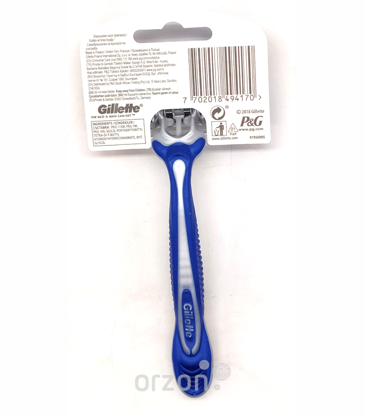 Станок "Gillette" Blue 3 Comfort от интернет магазина Orzon.uz
