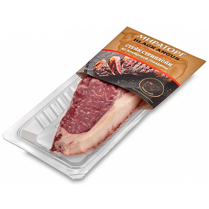 Стейк Стриплойн "Мираторг" мясо из мраморной говядины Black Angus 250 гр  1 шт