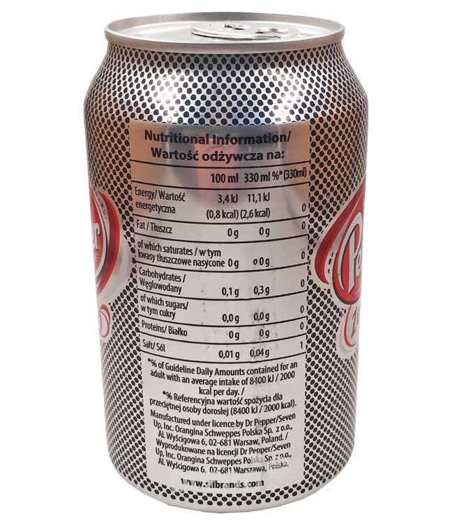 Dr. Pepper 0.33 л Zero безалкогольный напиток ж/б 0,33 л от интернет магазина орзон