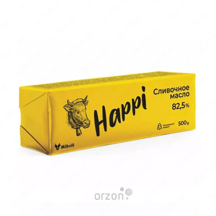 Масло сливочное "Happi" 82,5% 500 гр в Самарканде ,Масло сливочное "Happi" 82,5% 500 гр с доставкой на дом | Orzon.uz