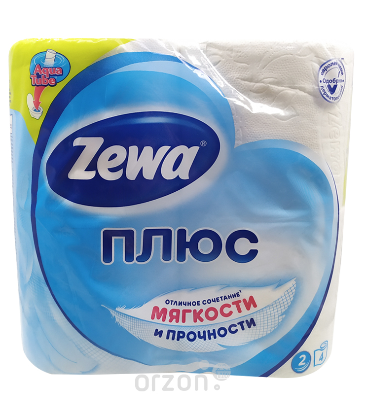 Туалетная бумага "Zewa" Плюс 2 слой 4 рул. от интернет магазина Orzon.uz
