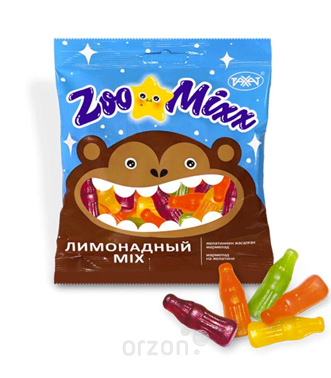 Жевательный мармелад "Zoo Mixx" Лимонадный Mix  75 г