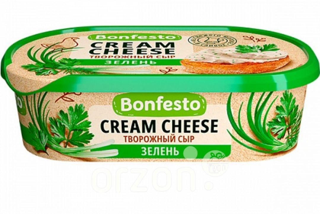 Сыр творожный "Bonfesto" Кремчиз (Зелень) 65% 140 гр