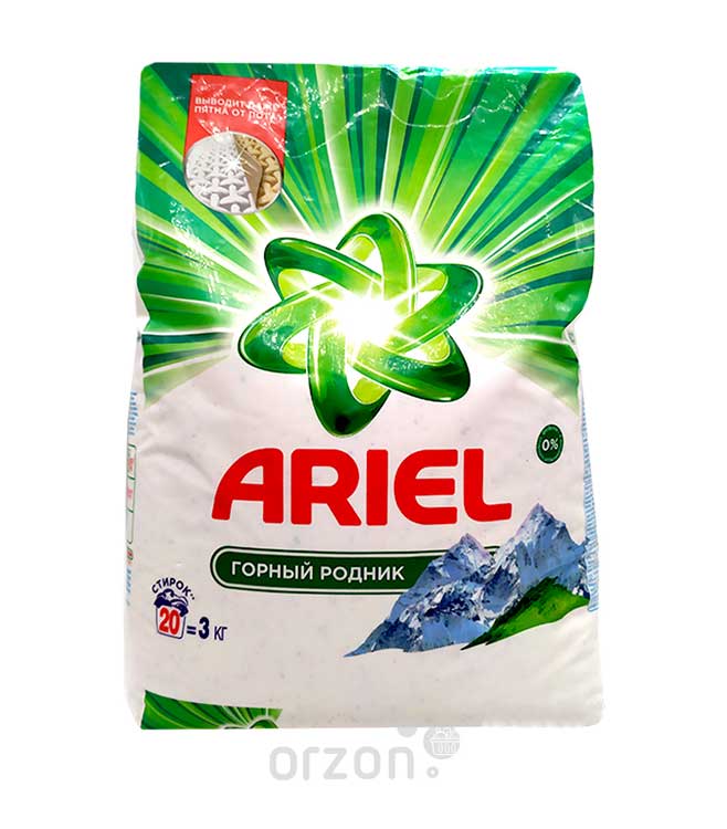 Стиральный порошок "Ariel" АВТ Горный Родник 3кг от интернет магазина orzon