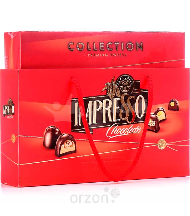 Конфеты Шоколадные Impresso подарочный набор (ассорти) 424гр красный