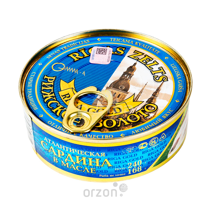 Сардина "Riga Gold" в масле 240 гр  от интернет магазина Orzon.uz