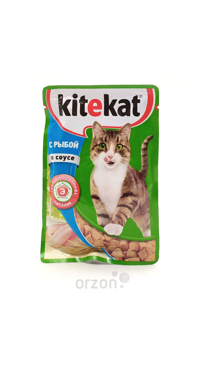 Корм для кошек "Kitekat" Рыба в соусе 85 гр