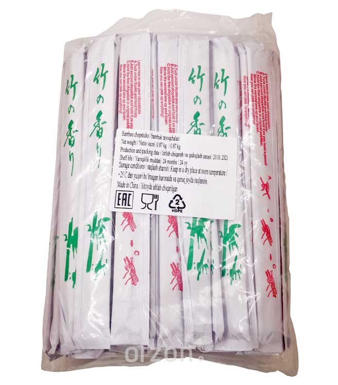 Бамбуковые палочки для еды упак. 100 dona