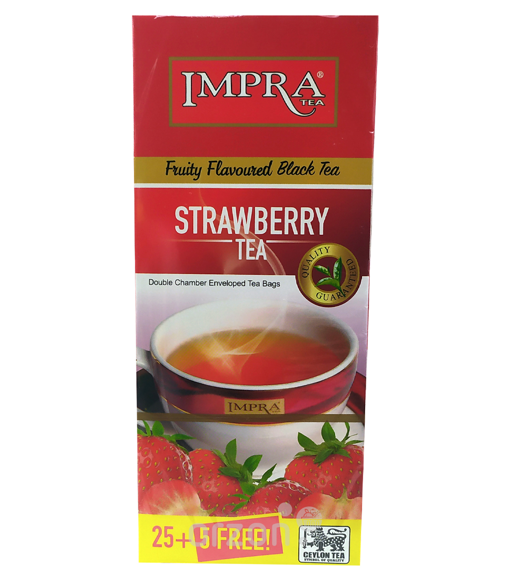 Чай чёрный "Impra" Клубника 25+5 пак от интернет магазина орзон