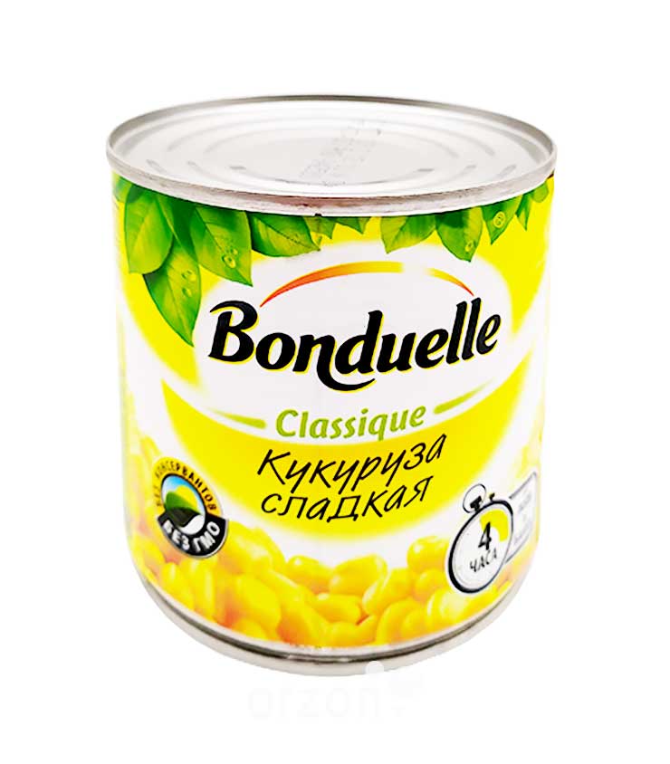 Кукуруза "Bonduelle" сладкая ж/б (в упаковке 12 шт) 340 гр  от интернет магазина Orzon.uz