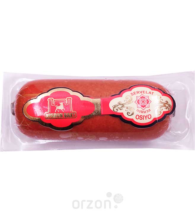 Колбаса полукопченая 'Nishon Baxt' Сервелат Осие (половинка) вакуум 1 шт от интернет магазина Orzon.uz