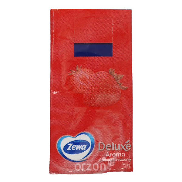 Носовые платочки Zewa" Delux 3 слоя Клубника 10 шт от интернет магазина Orzon.uz