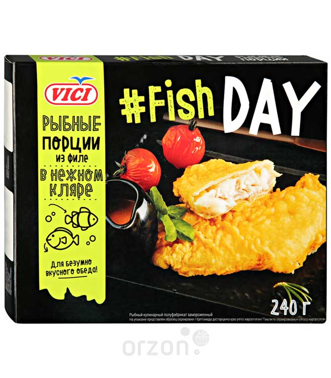 Хек перуанский VICI  "FISH DAY" филе порции в нежном кляре обж. зам. 240