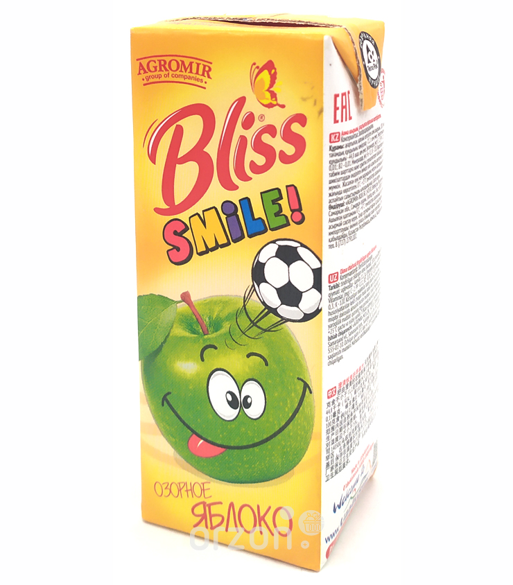Сок 'Bliss' Kids Яблоко (без сахара) 200 мл от интернет магазина орзон