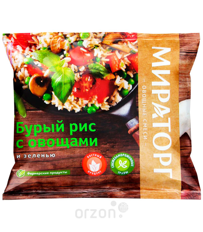 Овощная смесь "Мираторг" Бурый рис с овощами и зеленью 400 гр