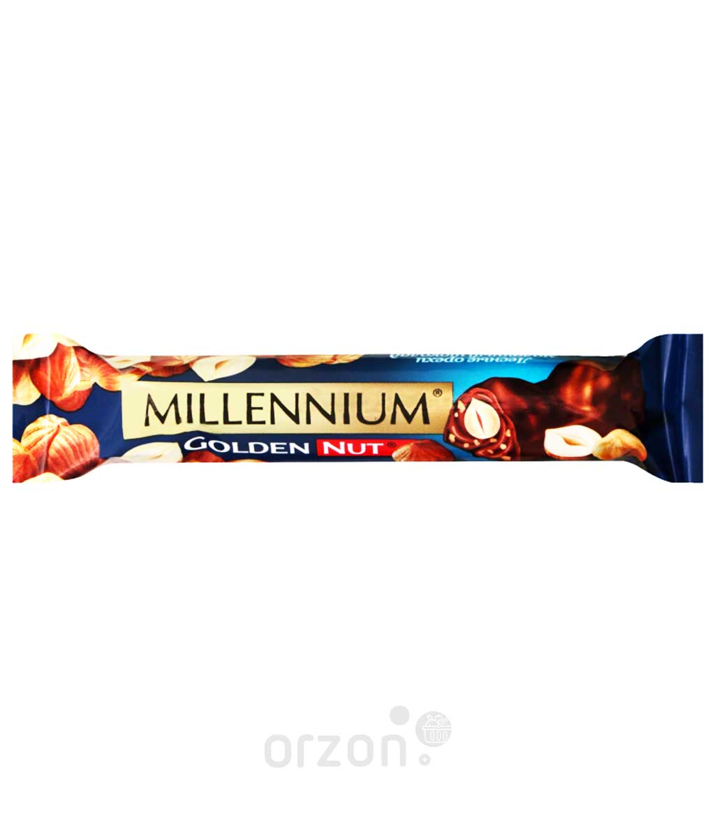 Шоколадный батончик "Millennium" Golden Nut Молочный с Лесными орехами 40 гр от интернет магазина орзон