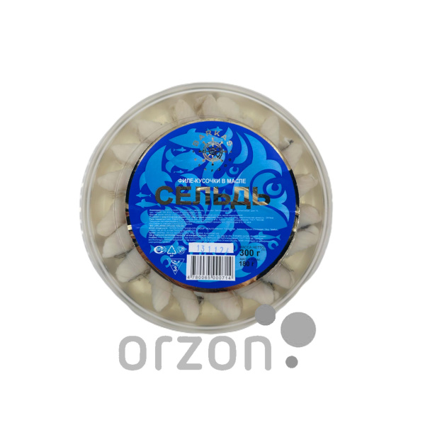 Сельдь филе-кусочки в масле "Barkas" 300 гр