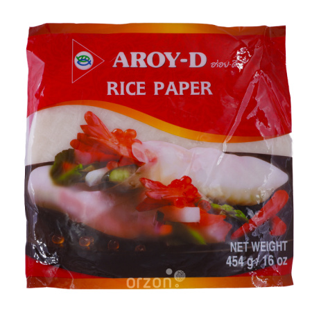 Рисовая бумага "Aroy-D" для Спринг роллов и блинчиков 50 листов (22 см) 1 dona
