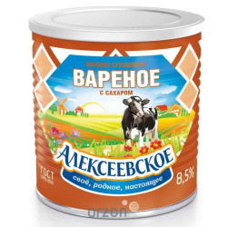 Сгущенное молоко "Алексеевское" Вареное с сахаром 8,5% 360г