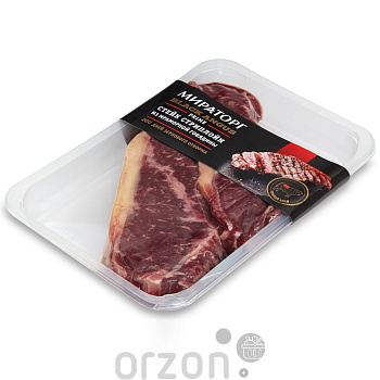 Стейк Стриплойн "Мираторг" мясо из мраморной говядины Black Angus Prime (от 130гр-до 180 гр) кг