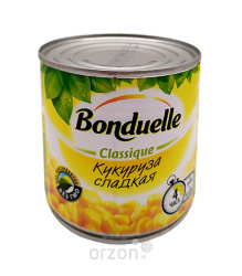 Кукуруза "Bonduelle" сладкая ж/б (в упаковке 12 шт) 340 гр 