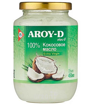 Кокосовое масло "Aroy-D" Extra Virgin с/б 450 мл