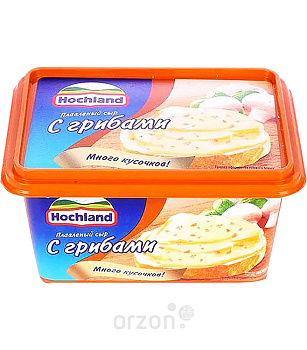 Сыр плавленый 'Hochland' Грибной (в упаковке 8 шт) 400 гр